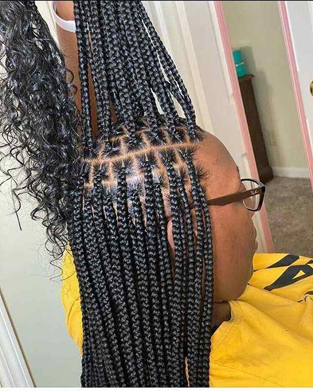 braids with curls at the end