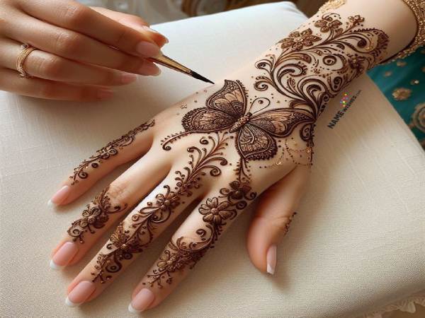 Butterfly Wings mehandi designs 