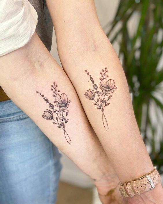 Matching wildflowers or birth flowers