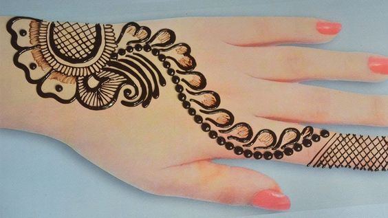 Easy Arabic Mehndi Design Back Hand