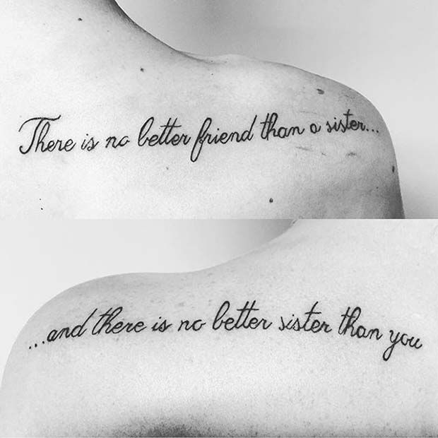 Unique Matching Sister Tattoos For 2