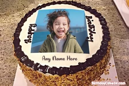 Happy Birthday Cake With Name And Photo Edit