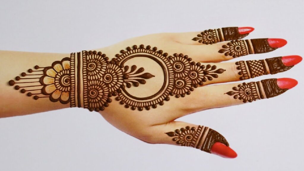 Right Hand Back Side Mehndi Design