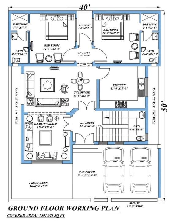 Low Cost Simple 4 Bedroom House Plans