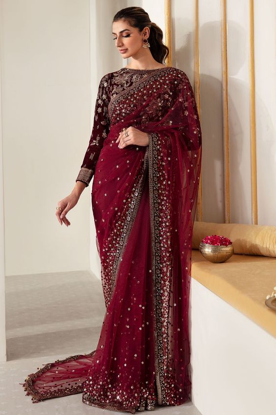 New Saree Designs 2024 Party Wear 