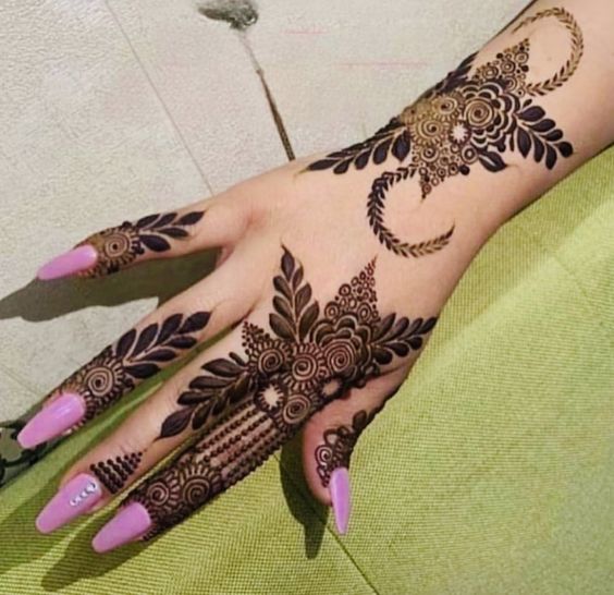 Right Hand Back Side Mehndi Design