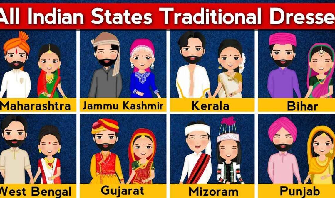 Chart Images Of Traditional Dresses Of Indian States