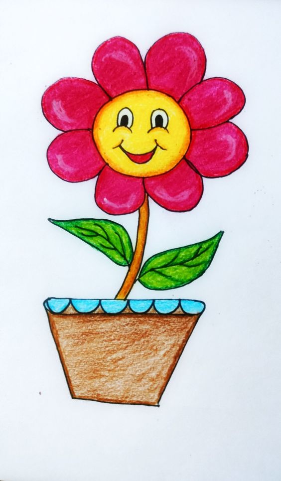 Easy Drawing For Kids With Colour