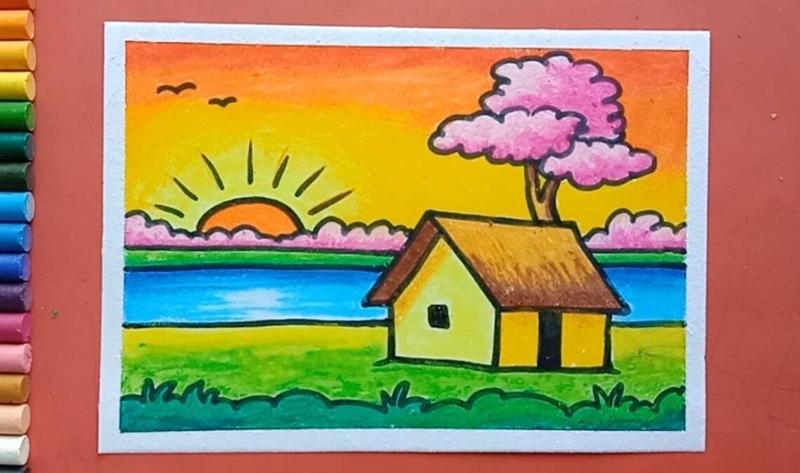 Easy Drawing For Kids With Colour