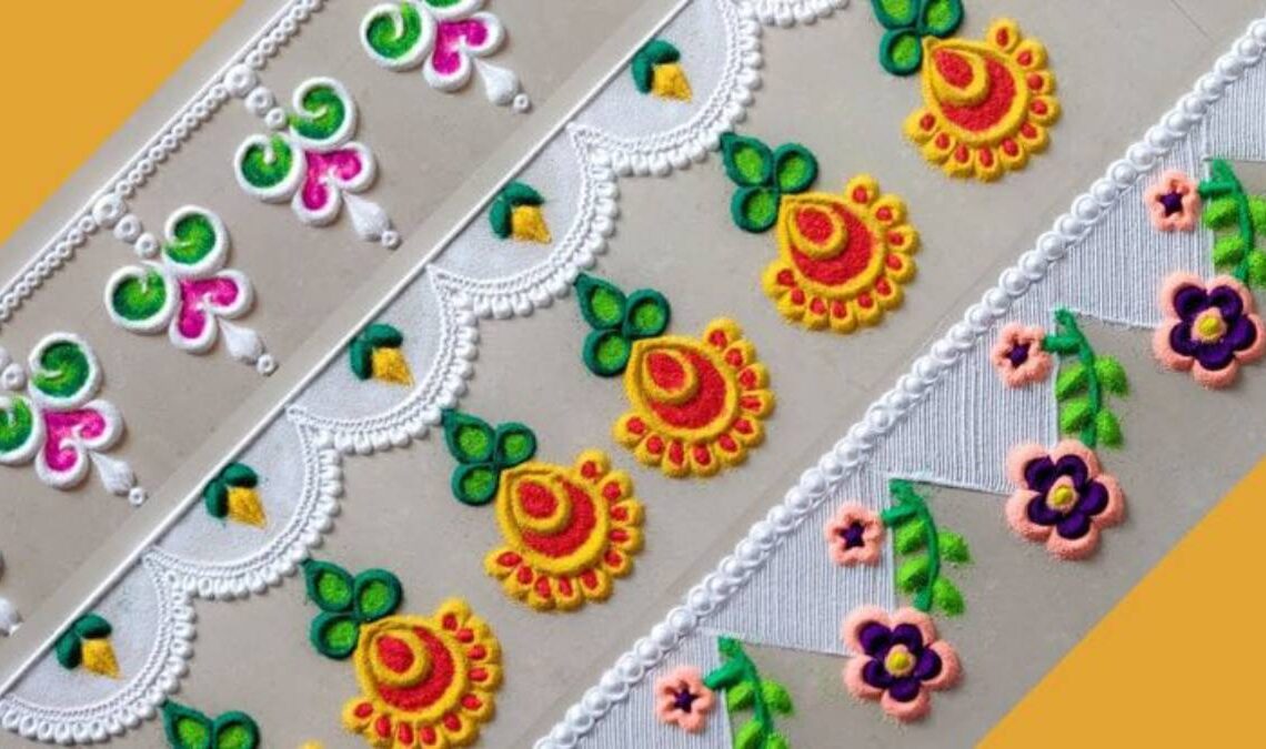 Easy Door Border Rangoli Designs